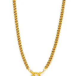 Digital Dress Room Black Gold Plated Vati Pendant South Indian Style Mangalsutra-43