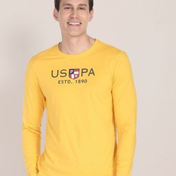 U.S. Polo Assn. Typography Printed Pure Cotton T-Shirt-picture-47