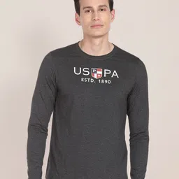 U.S. Polo Assn. Typography Printed Pure Cotton T-Shirt-picture-40