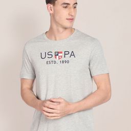 U.S. Polo Assn. Typography Printed Pure Cotton T-Shirt-picture-2