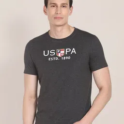 U.S. Polo Assn. Typography Printed Pure Cotton T-Shirt-picture-8