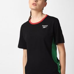 Reebok Wce Colourblocked Brand Logo Printed Detail Pure Cotton Sports T-Shirt-picture-43