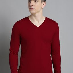 FBAR V-Neck Pure Cotton T-shirt-image-73