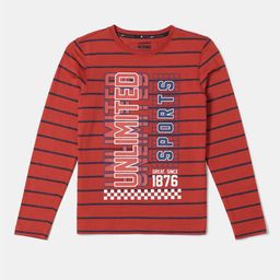 Jockey Boys Combed Cotton Graphic Printed Round Neck Full Sleeve Tshirt - CB04-image-89