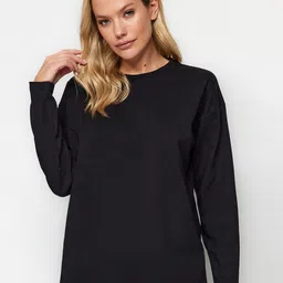Trendyol Round Neck Pure Cotton T-shirt-image-79