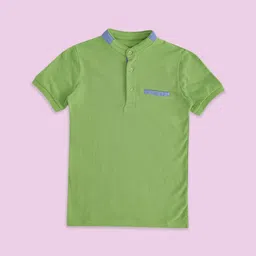 Pantaloons Junior Boys Yellow Solid Cotton T-shirt-image-93
