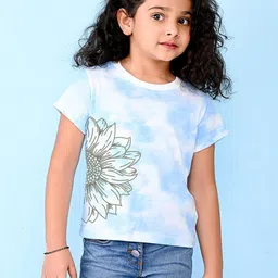 NUSYL Girls Floral Printed Cotton T-shirt-image-45