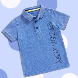 mothercare Boys Blue Typography Printed Pure Cotton T-shirt-image-63