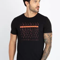 Status Quo Typographic Printed Round Neck Pure Cotton T-shirt-image-77