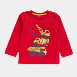 mothercare Infant Boys Red & Yellow Graphic Printed Pure Cotton T-shirt-picture-18