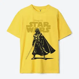 YK Star Wars Boys Superhero Darth Vader Graphic Printed Oversized Pure Cotton T-Shirt-42