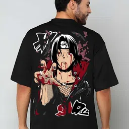 KAIDO Men Naruto Graphic Printed Round Neck Pure Cotton Relaxed Fit T-shirt-picture-12