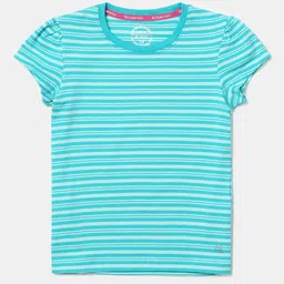 Jockey Girls Super Combed Cotton Elastane Rib Striped Slim Fit Short Sleeve Tshirt - AG03-image-92