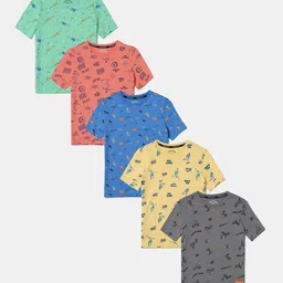Jockey Boys Super Combed Cotton Round Neck Half Sleeve Tshirt With Print Design - AB44-image-97
