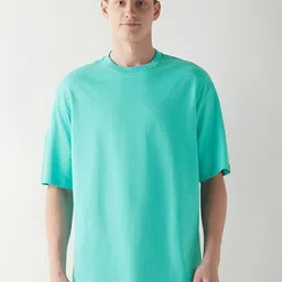 Bewakoof Heavy Duty Men Solid Round Neck Cotton Relaxed Fit T-shirt-image-48