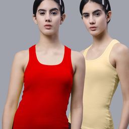 FBAR Pack Of 2 Racerback Bio Wash Pure Cotton Regular Tank Top-image-91