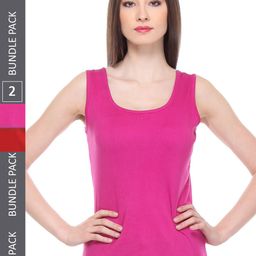 IndiWeaves Pack Of 2 Pure Cotton Tank Top-image-6