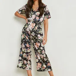 Boohoo Floral Printed Culotte Jumpsuit-picture-25