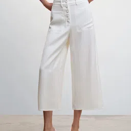 MANGO Women Sustainable High-Rise Culottes-image-86