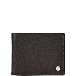 Eske Men Checked RFID Leather Two Fold Wallet-1