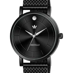 CRESTELLO Men Brass Dial & Straps Analogue Multi Function Watch CR-BK028-BLKCH-18