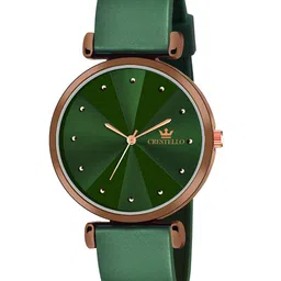 CRESTELLO Men Brass Dial & Straps Analogue Multi Function Watch CR-CK137-GRN-7