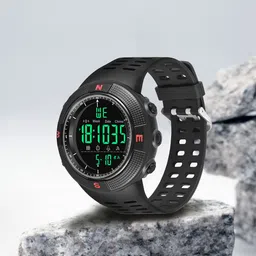 Shocknshop Men Straps Digital Multi Function Watch WCH22Black-10