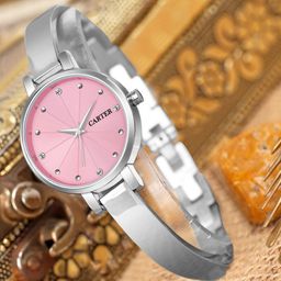 Sandy D Carter Women Embellished Dial & Bracelet Style Straps Analogue Watch SDC24-37-PK-image-25