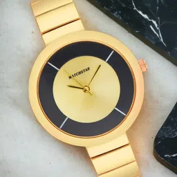 WATCHSTAR Color Watch Women Textured Dial & Stainless Steel Straps Analogue Mate GoldDL-image-18