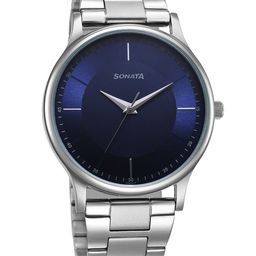 Sonata Aspire 2.0 Men Round Dial Stainless Steel Straps Analogue Watch 77105SM15W-44