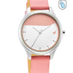 Fastrack Women White Brass Dial & Pink Stainless Steel Straps Analogue Watch 6280SL01-22