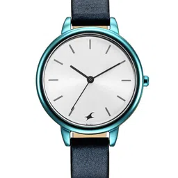 Fastrack Women Silver-Toned Brass Dial & Blue Leather Straps Analogue Watch 6234QL01-image-90