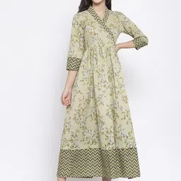 Indibelle Ethnic Motifs Printed Cotton Kurta-image-21