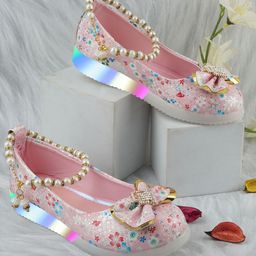 BAESD Girls Printed Bow Detailed LED Ballerinas-picture-57
