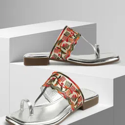 ICONICS Embroidered One Toe Flats-image-86