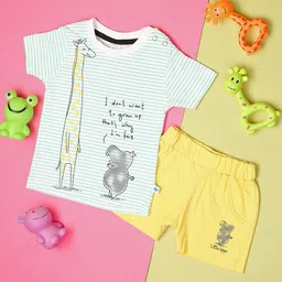 V-Mart Unisex Kids Printed Cotton Round Neck T-shirt with Shorts-picture-13