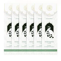 LUXURIATE Set Of 6 Black & White Nightqueen Natural & Non-Toxic Incense Sticks-43