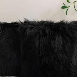 MONKDECOR Black 2 Pieces Quirky Square Cushion Covers-2