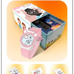 Spiky Unisex Kids Dial & Bracelet Style Straps Digital Multi Function Automatic Watch SPKEVA26_C1_PNK-48