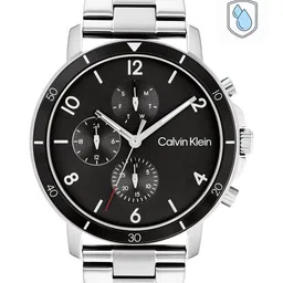 Calvin Klein Men Gauge Sport Bracelet Style Analogue Multi Function Watch 25200067-Black-image-7