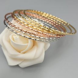 Peora Set Of 6 Gold & Rose Gold Plated Bangles-22