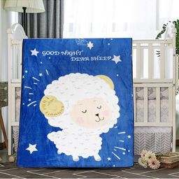Baby Moo Kids Blue & White 210 GSM Single Cartoon Characters Heavy Winter Bed Blanket-image-86