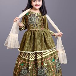 BAESD Girls Printed Ready to Wear Lehenga & Blouse With Dupatta-picture-38
