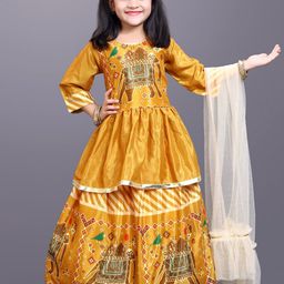 BAESD Girls Printed Ready to Wear Lehenga & Blouse With Dupatta-picture-26
