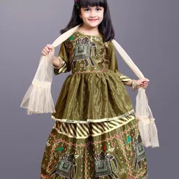 BAESD Girls Printed Ready To Wear Lehenga & Blouse With Dupatta-picture-51