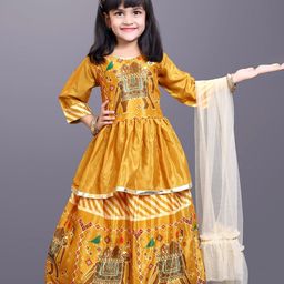 BAESD Girls Printed Ready to Wear Lehenga & Blouse With Dupatta-picture-28