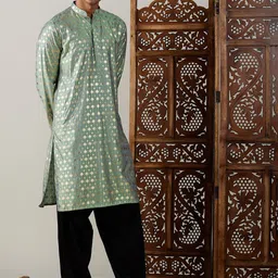 VASTRAMAY Ethnic Motifs Printed Straight Kurta with Patiala-image-83