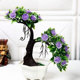 FOLIYAJ Purple & Green Artificial Flowers and Plants-18