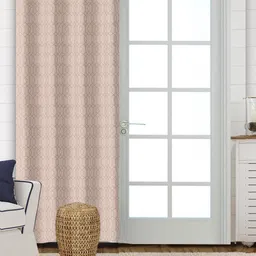 Saral Home Beige Black Out Door Curtain-image-73