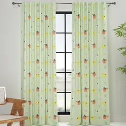 Fabindia Green & Red Window Curtain-image-41